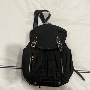 MZ Wallace Marlena Black backpack with gold hardware new with tags